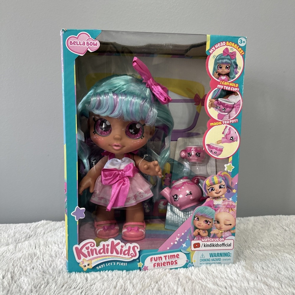 Brand new Kindi Kids Fun Time Friends - Pre-School Play Doll Bella Bow  NIB